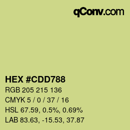 颜色代码: HEX #CDD788 | qconv.com