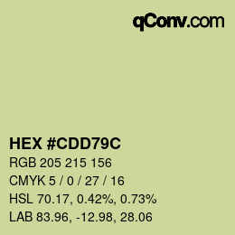 Color code: HEX #CDD79C | qconv.com