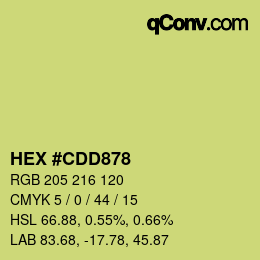 カラーコード: HEX #CDD878 | qconv.com