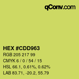 Color code: HEX #CDD963 | qconv.com