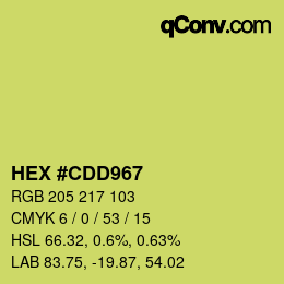 Color code: HEX #CDD967 | qconv.com