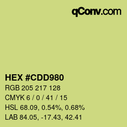 Color code: HEX #CDD980 | qconv.com