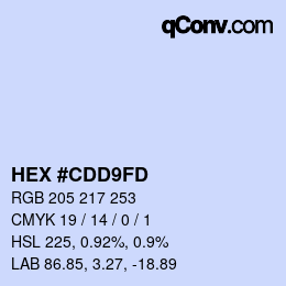 Color code: HEX #CDD9FD | qconv.com
