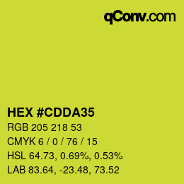 カラーコード: HEX #CDDA35 | qconv.com