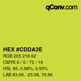 Código de color: HEX #CDDA3E | qconv.com