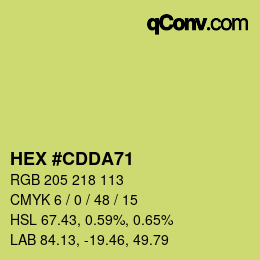 カラーコード: HEX #CDDA71 | qconv.com