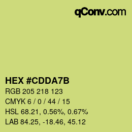 Color code: HEX #CDDA7B | qconv.com