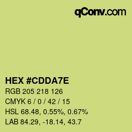 カラーコード: HEX #CDDA7E | qconv.com