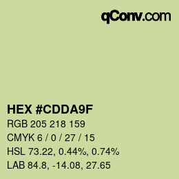 Color code: HEX #CDDA9F | qconv.com