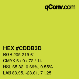 カラーコード: HEX #CDDB3D | qconv.com