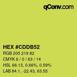 カラーコード: HEX #CDDB52 | qconv.com