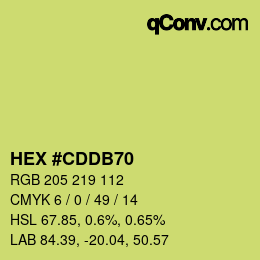 Color code: HEX #CDDB70 | qconv.com