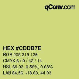 カラーコード: HEX #CDDB7E | qconv.com