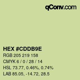 カラーコード: HEX #CDDB9E | qconv.com