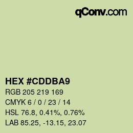 颜色代码: HEX #CDDBA9 | qconv.com