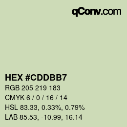 Color code: HEX #CDDBB7 | qconv.com