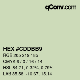 Color code: HEX #CDDBB9 | qconv.com