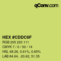 カラーコード: HEX #CDDC6F | qconv.com