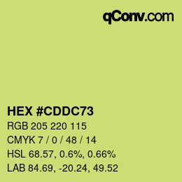 Color code: HEX #CDDC73 | qconv.com