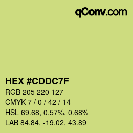 颜色代码: HEX #CDDC7F | qconv.com