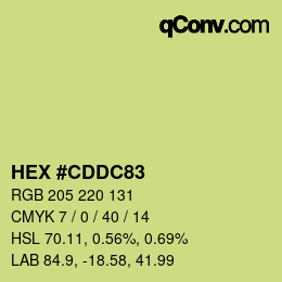 カラーコード: HEX #CDDC83 | qconv.com