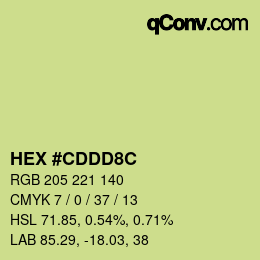 Color code: HEX #CDDD8C | qconv.com