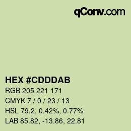 Color code: HEX #CDDDAB | qconv.com