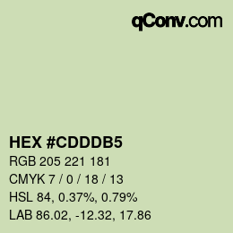カラーコード: HEX #CDDDB5 | qconv.com