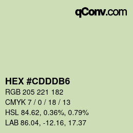 Color code: HEX #CDDDB6 | qconv.com