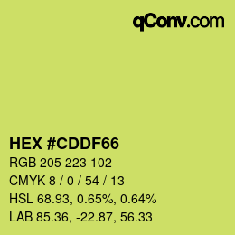 カラーコード: HEX #CDDF66 | qconv.com