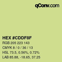 カラーコード: HEX #CDDF8F | qconv.com