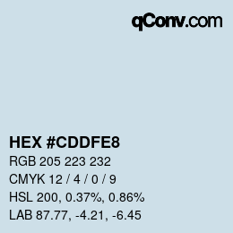 Color code: HEX #CDDFE8 | qconv.com