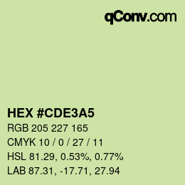 Código de color: HEX #CDE3A5 | qconv.com