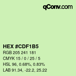 カラーコード: HEX #CDF1B5 | qconv.com