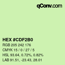 颜色代码: HEX #CDF2B0 | qconv.com
