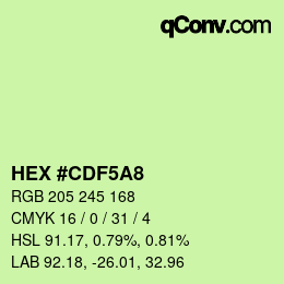 カラーコード: HEX #CDF5A8 | qconv.com