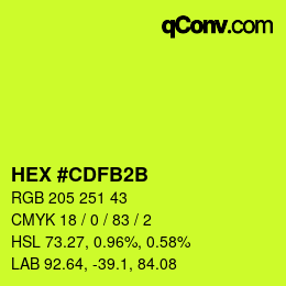 カラーコード: HEX #CDFB2B | qconv.com