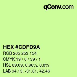 Color code: HEX #CDFD9A | qconv.com