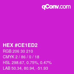 Color code: HEX #CE1ED2 | qconv.com