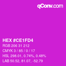 Color code: HEX #CE1FD4 | qconv.com