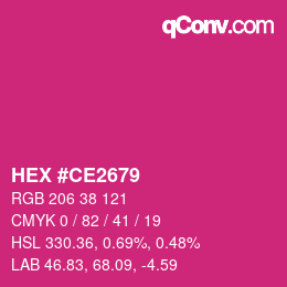 Color code: HEX #CE2679 | qconv.com