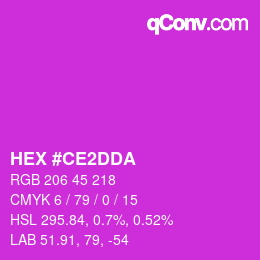 カラーコード: HEX #CE2DDA | qconv.com