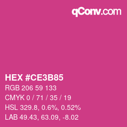 Color code: HEX #CE3B85 | qconv.com
