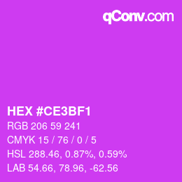 カラーコード: HEX #CE3BF1 | qconv.com