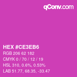 Color code: HEX #CE3EB6 | qconv.com