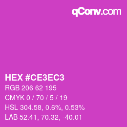Color code: HEX #CE3EC3 | qconv.com