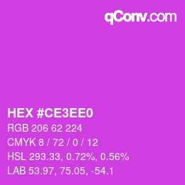 颜色代码: HEX #CE3EE0 | qconv.com