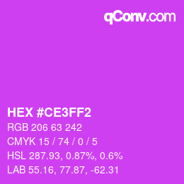Color code: HEX #CE3FF2 | qconv.com