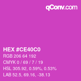 Color code: HEX #CE40C0 | qconv.com