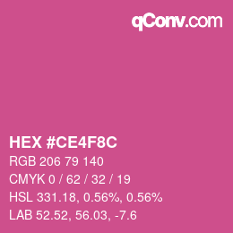 Color code: HEX #CE4F8C | qconv.com